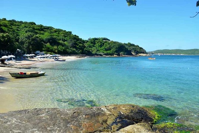 Guided Tour to Búzios with Boat Tour and Lunch - Beach stop 2: Azeda and Azedinha—narrow sand, crowd strategy, and forest views