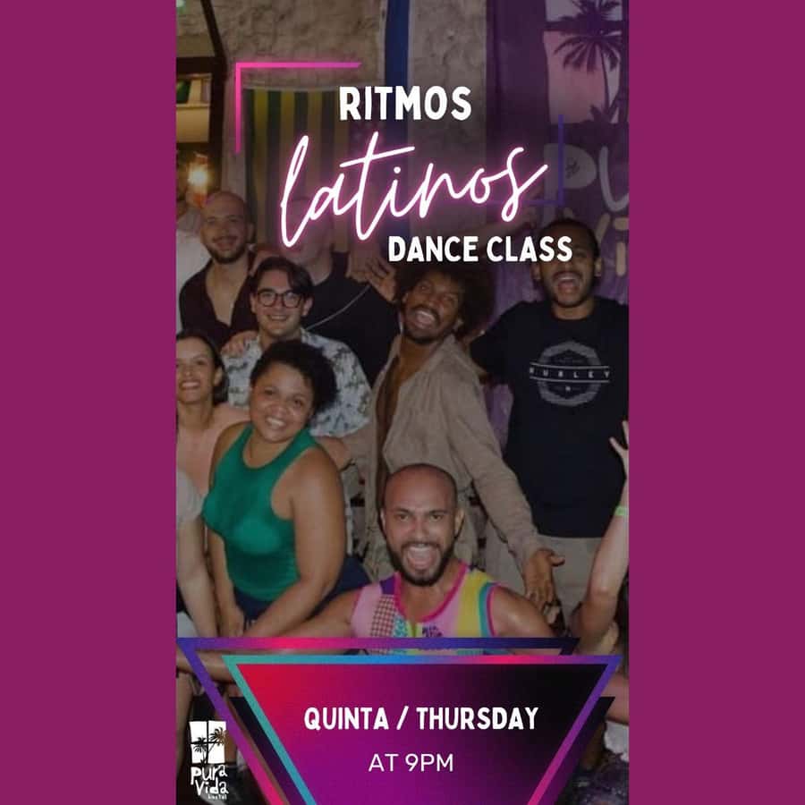 Latin Music Dance Class + DJs + 2 Free Drinks - Kickoff at Pura Vida Hostel Deck Bar: 2 Drinks and Real Mingling