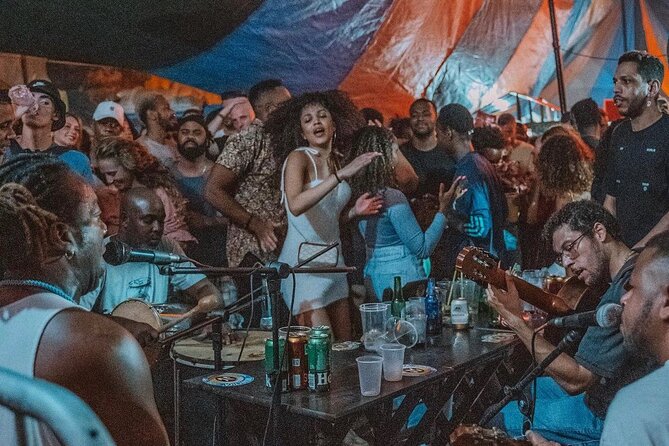 Live Samba Night at Pedra do Sal - Welcome drink and the on-site food vibe near the crowd