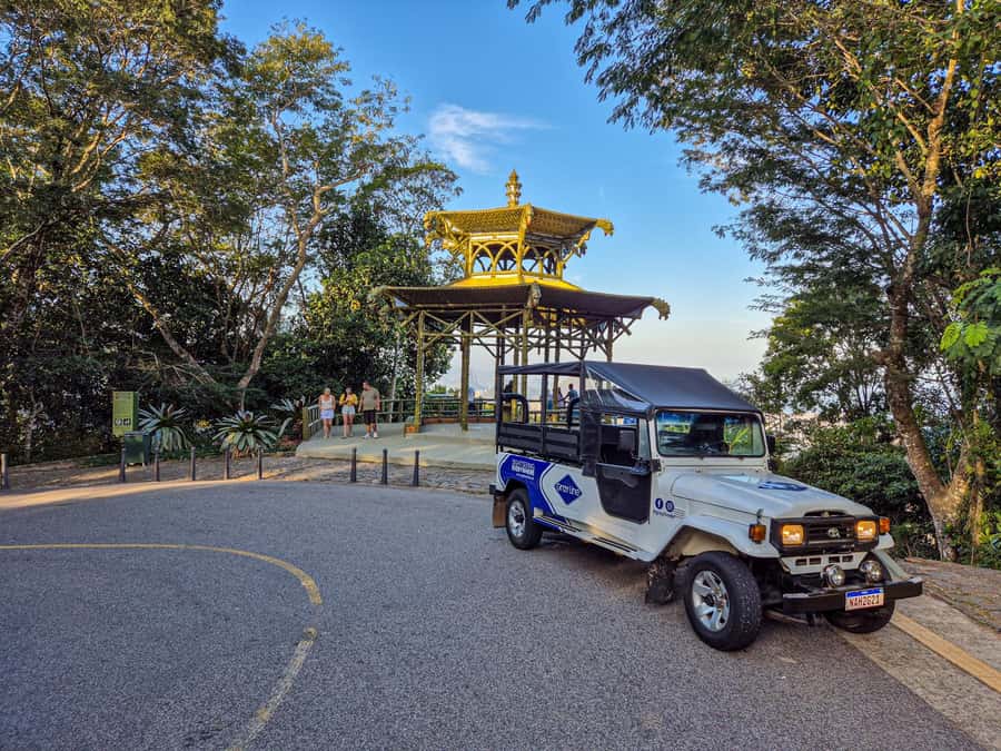 Rio de Janeiro: Guided Jeep Tour through Tijuca Rainforest - On the drive in: viewpoints, monkey waterfall, and the reforestation lesson
