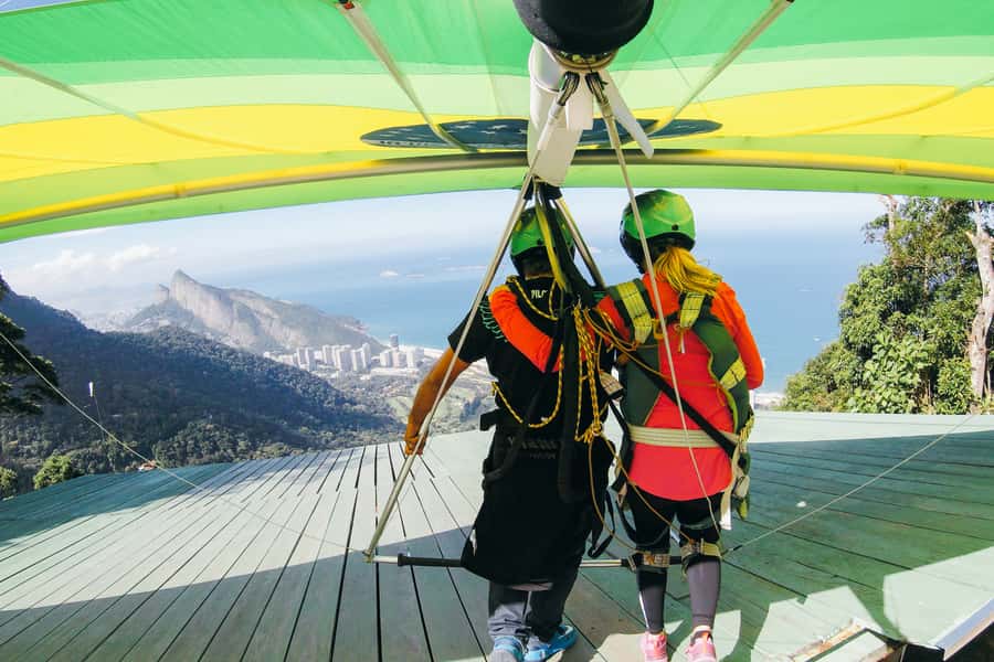 Rio de Janeiro: Hang Gliding Tandem Flight - GoPro Coverage Details: Included Front View vs Optional Angles and 360