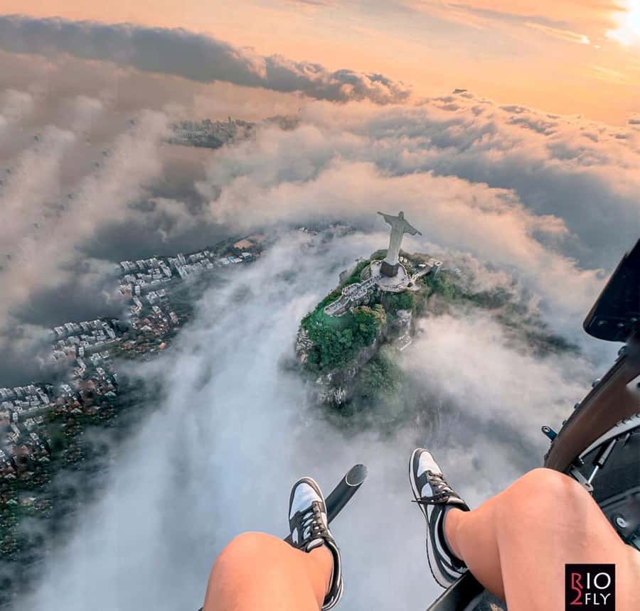 Rio de Janeiro Helicopter Tour | DOORS OFF - Christ the Redeemer on Corcovado: your main photo and wow moment