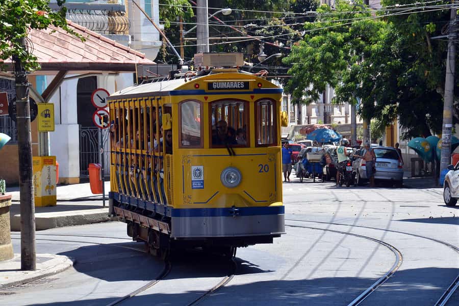Santa Teresa - Bohemia and Art - The Tram Tickets: Classic Yellow Cars, Plus a Line-Speed Reality
